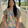 Brooke Wright Designs Tops Puff Tunic (Ditzy Florals)