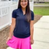 IBKUL Flounce Skort (Hot Pink) Bottoms