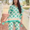 Jade Tassel Caftan (Geo Print) Dresses