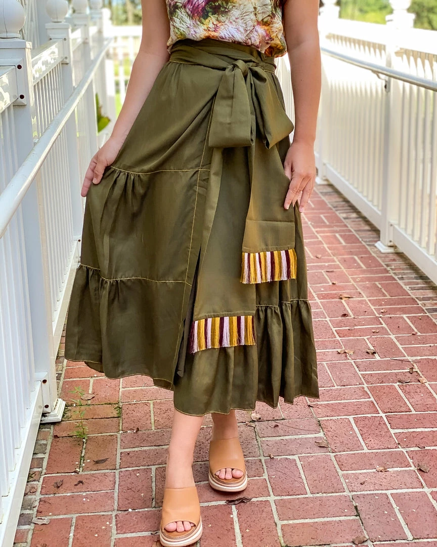 Marie Oliver Tanya Wrap Skirt (Juniper Green) 6 Marie Oliver Tanya Wrap Skirt (Juniper Green)