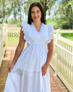 LaRoque Dresses Marlowe Dress (Blue Window Pane)