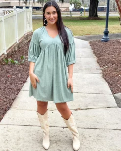 Uncle Frank Parsley & Sage Dress (Sage)