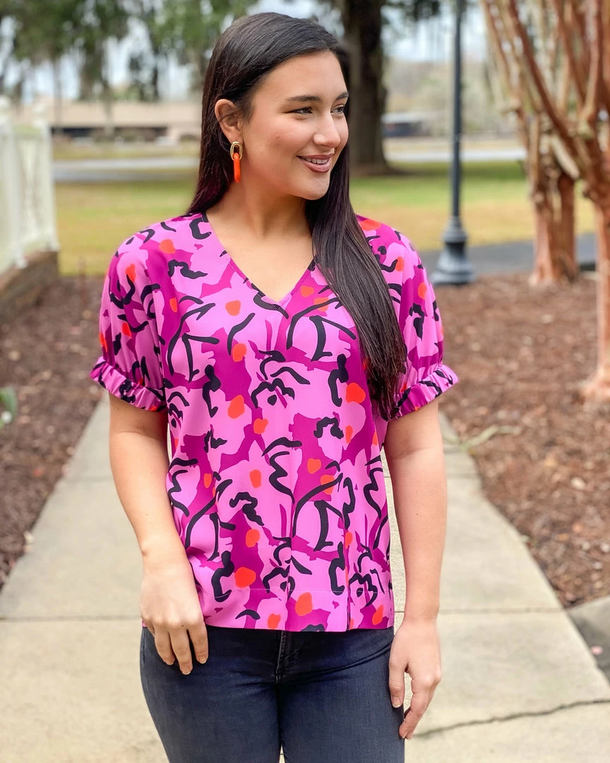 Crosby By Mollie Burch Tops Nora Top (Expressive Floral) 3 Crosby By Mollie Burch Tops Nora Top (Expressive Floral)