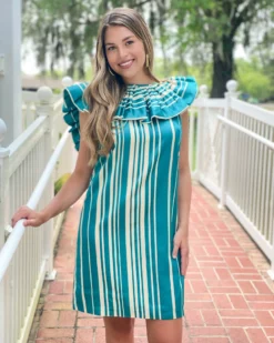 Trina Turk Dresses Happy Dress (Tile Blue)