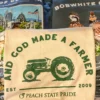 Peach State Pride And God Made A Farmer SS Pocket Tee (Oatmeal) Tops