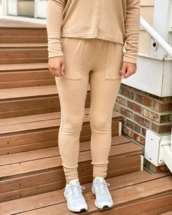 Mododoc Bottoms Cozy Pocket Jogger (Camel)