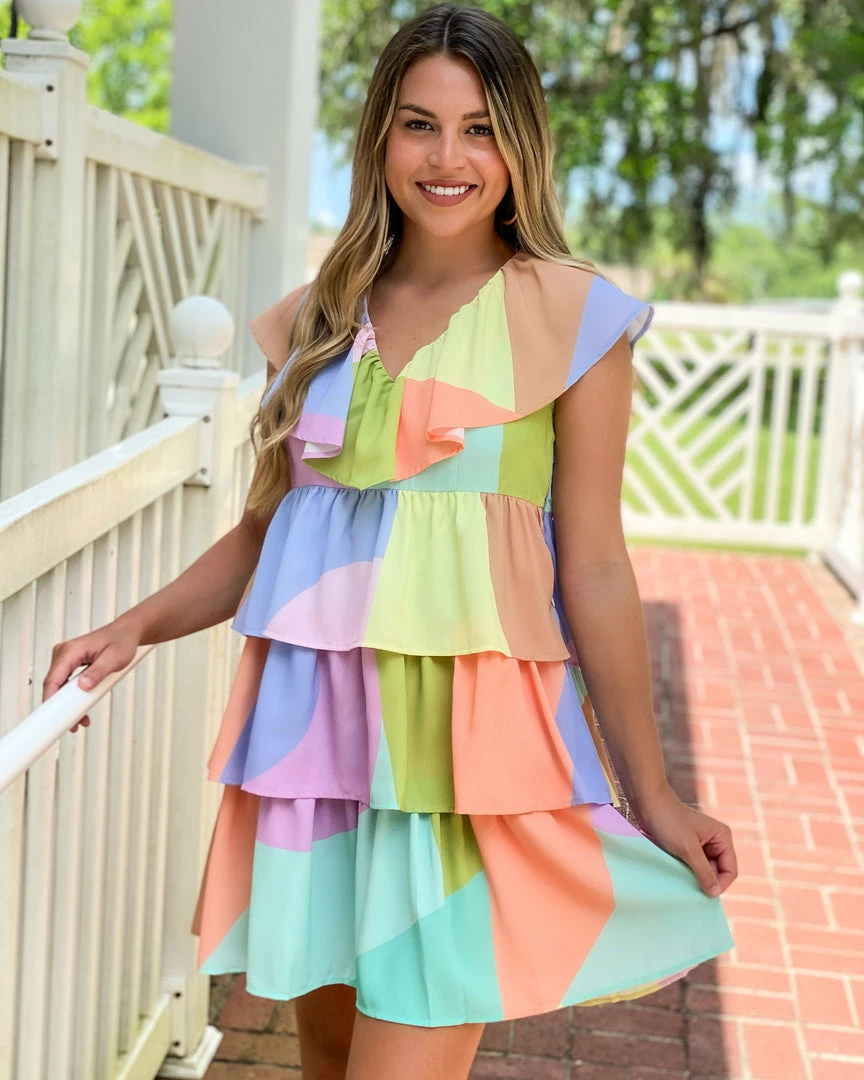 Crosby By Mollie Burch Lydia Dress (Sunset Colorblock) 4 Crosby By Mollie Burch Lydia Dress (Sunset Colorblock)