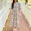 Brooke Wright Designs Henriette Caftan Dress (Ditzy Florals) Dresses