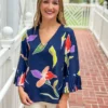 Crosby By Mollie Burch Laura Top (Blue Lily) Tops