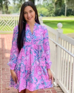 Lilly Pulitzer Winona Stretch Dress (Plumeria Pink Strut Your Stuff)