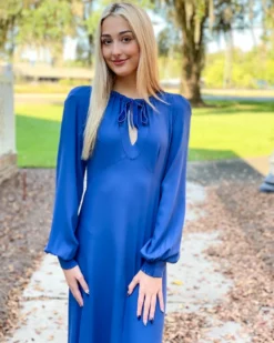 Fresha London Dresses Ozzie Dress (Navy Blue)