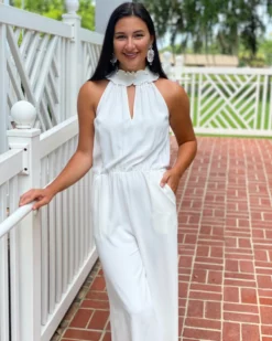 Amanda Uprichard Talita Jumpsuit (Ivory) Dresses