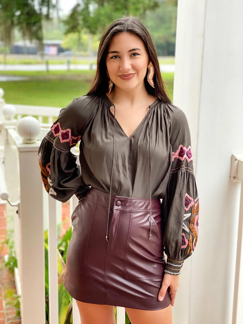 Marie Oliver Bottoms Braden Skirt (Bordeaux) 5 Marie Oliver Bottoms Braden Skirt (Bordeaux)