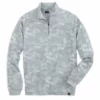 Fish Hippie Roan Camo Print 1/4 Zip Pullover (Grey)
