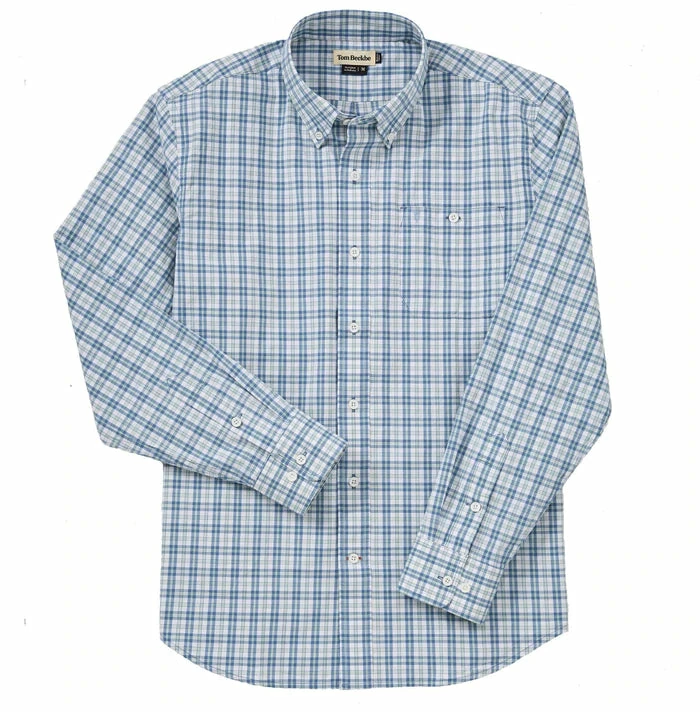 Tom Beckbe Poplin Shirt (Blue/Green) Tops 3 Tom Beckbe Poplin Shirt (Blue/Green) Tops