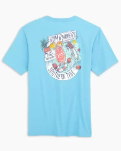 Southern Tide Tops Rum Runner Delivery Tee (Brisk Blue)