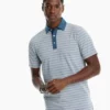 Southern Tide Sapelo Striped Performance Polo (Dawn Blue) 1 Southern Tide Sapelo Striped Performance Polo (Dawn Blue)