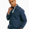 Southern Tide Tiller Heather Quarter Zip (Heather True Navy) 2 Southern Tide Tiller Heather Quarter Zip (Heather True Navy)