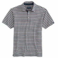 Fish Hippie Culbert Heather Multi Stripe Polo (Navy)