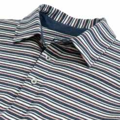 Fish Hippie Culbert Heather Multi Stripe Polo (Navy)