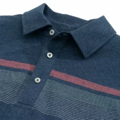 Fish Hippie Shearwater Engineered Chest Strip Polo (Navy)