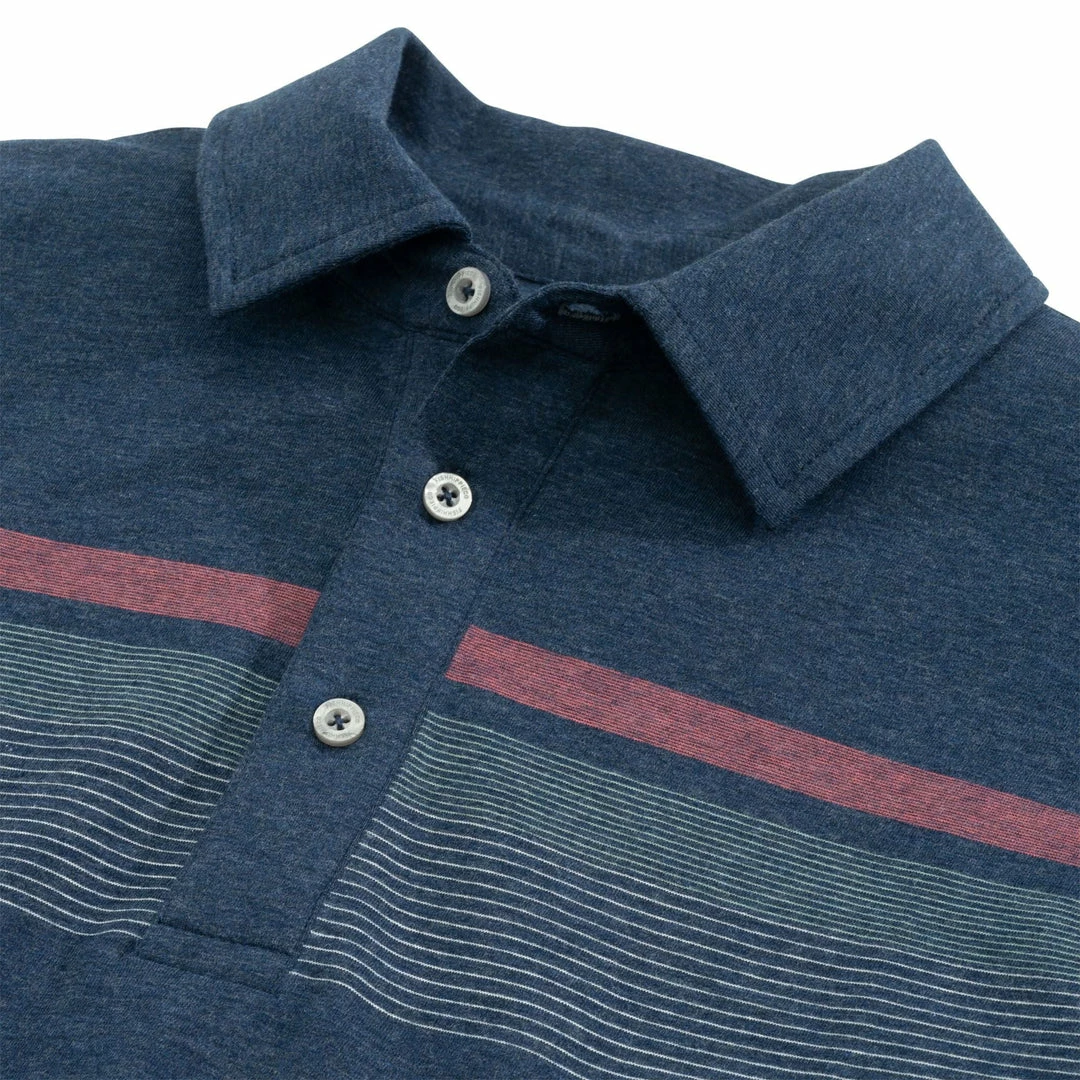 Fish Hippie Shearwater Engineered Chest Strip Polo (Navy) 3 Fish Hippie Shearwater Engineered Chest Strip Polo (Navy)