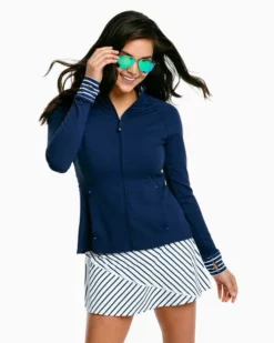 Southern Tide Viviette Performance Full Zip (Nautical Navy) Outerwear 8 Southern Tide Viviette Performance Full Zip (Nautical Navy) Outerwear